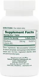 Вітаміни та мінерали Natures Plus Vitamin B2 250 mg, 60 таблеток - мініатюра 2
