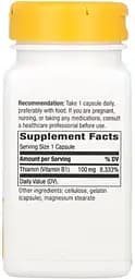 Вітамін B1 Nature's Way Vitamin B-1 100 mg, 100 капсул для загального здоров'я організму - мініатюра 2