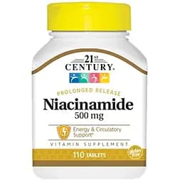 Витамины и минералы 21st Century Niacinamide 500 mg, 110 таблеток