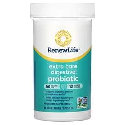 Пробіотик Renew Life Extra Care Digestive Probiotic 50 млрд КУО 90 вегетаріанських капсул - мініатюра 2