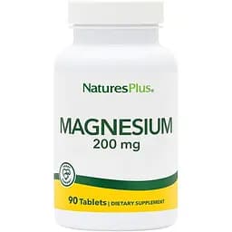 Витамины и минералы Natures Plus Magnesium 200 мг 90 таблеток