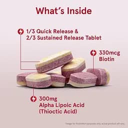 Альфа-Ліпоєва кислота Jarrow Formulas Alpha Lipoic Sustain з біотином 300 мг 60 таблеток - мініатюра 5