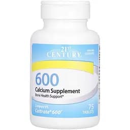 Витамины и минералы 21st Century Calcium 600 75 таблеток