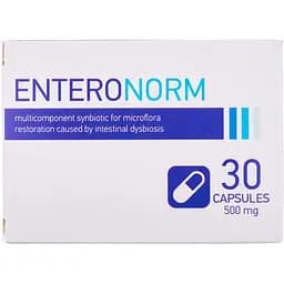 Пробіотик Елемент Здоров'я Ентеронорм для відновлення мікрофлори при дисбактеріозі 500 мг 30 капсул (5449019)