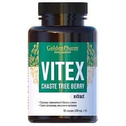 Натуральна добавка Golden Pharm Vitex 500 mg 90 вегакапсул