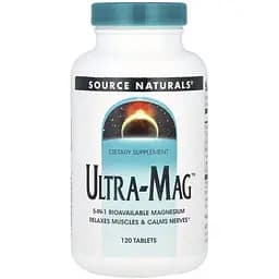 Комплекс магния Source Naturals Ultra-Mag, 120 таблеток з п'яти форм