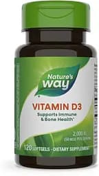 Натуральна добавка Nature's Way Vitamin D3 50 mcg, 120 капсул
