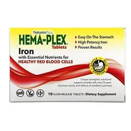 Вітаміни та мінерали NaturesPlus Hema-Plex 10 таблеток