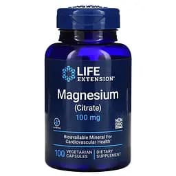 Вітаміни та мінерали Life Extension Magnesium Citrate 100 mg, 100 вегакапсул