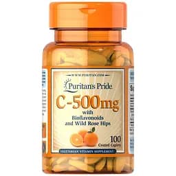 Витамины Puritans Pride Vitamin C 500 мг with Bioflavonoids и Rose Hips 100 капсул