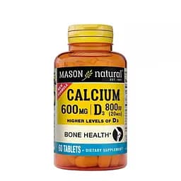 Кальцій 600 мг з Вітаміном D3 800 МО Mason Natural Calcium 600 mg з Vitamin D3 800 IU 60 таблеток