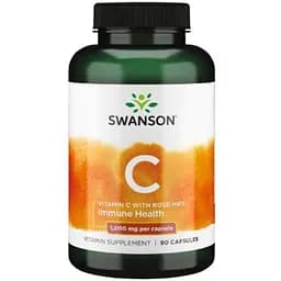 Вітамін С Swanson Vitamin C with Rose Hips 1000 мг 90 капсул