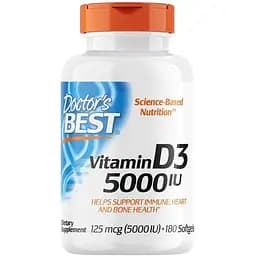 Вітаміни та мінерали Doctor's Best Vitamin D3 5000 IU, 360 капсул