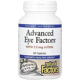 Натуральная добавка Natural Factors Advanced Eye Factors, 60 капсул для защиты зрения и глаз