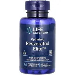 Натуральная добавка Life Extension Resveratrol Elite, 30 вегакапсул