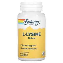 Лізин Solaray 1000 мг L-Lysine 90 таблеток