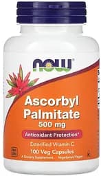 Вітаміни та мінерали NOW Ascorbyl Palmitate 500 mg, 100 капсул