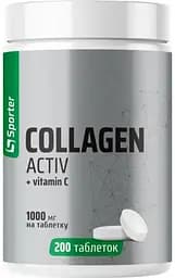 Препарат для суглобів і зв'язок Sporter Collagen Active + Vitamin C, 200 таблеток