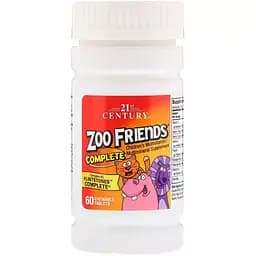 Мультивітаміни і мультімінерали для дітей 21st Century Zoo Friends Complete 60 жувальних таблеток