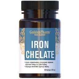 Залізо хелат Golden Pharm 90 капсул
