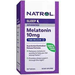 Натуральна добавка Natrol Melatonin 10 mg Advanced Sleep 30 таблеток