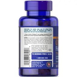Жирні кислоти Puritan's Pride Triple Strength Omega 3 Fish Oil 1400 mg 60 капсул - мініатюра 3