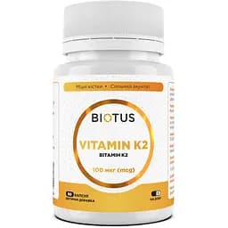 Вітамін К2-менахінон-7 Biotus 100 мкг 60 капсул