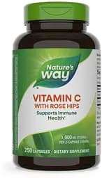 Витамины и минералы Nature's Way Vitamin C with Rose Hips, 250 капсул