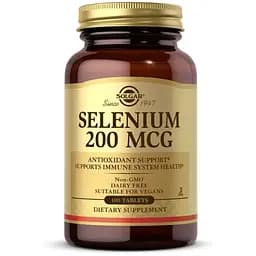 Вітаміни та мінерали Solgar Selenium 200 mcg, 100 таблеток