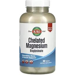 Магній хелатний бісгліцинат KAL Chelated Magnesium Bisglycinate 180 пігулок