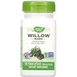 Кора верби Nature's Way Willow Bark 680 мг 100 веганських капсул 