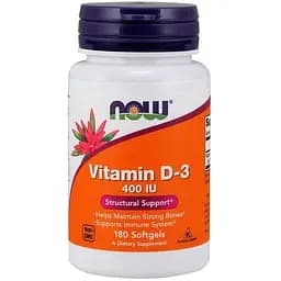 Вітаміни та мінерали Now Vitamin D3 400 IU 180 капсул