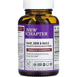 Ідеальні волосся, шкіра і нігті New Chapter Hair, Skin & Nails 60 гелевих капсул