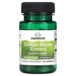 Натуральна добавка Swanson Ginkgo Biloba Extract 60 mg, 30 капсул - мініатюра 1