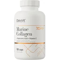 Препарат для суглобів і зв'язок OstroVit Marine Collagen with Hyaluronic Acid and Vitamin C 120 капсул