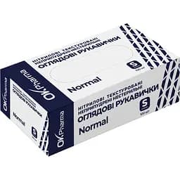 Рукавички оглядові OK Pharma Normal нітрилові нестерильні розмір S 100 шт.