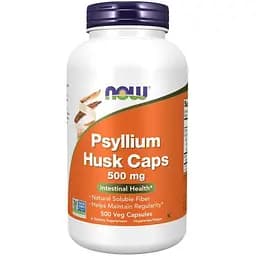 Натуральна добавка Now Psyllium Husk 500 mg 500 вегакапсул