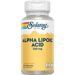 Альфа-ліпоєва кислота Solaray Alpha Lipoic Acid 250 мг 60 вегетаріанських капсул (2023-10-2399)