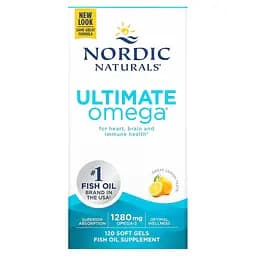 Риб'ячий жир Nordic Naturals Ultimate Omega зі смаком лимона 1280 мг 120 капсул - мініатюра 2