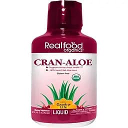 Рідкий алое Country Life Real food organics Cran Aloe Журавлина 944 мл