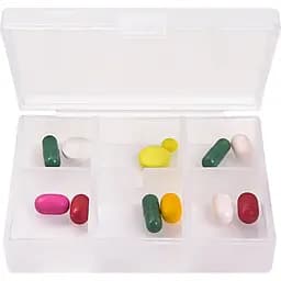 Органайзер для таблеток МВМ My Home PC-07, 6 відділень 8.5х6.5х2 см прозорий (PC-07 T)