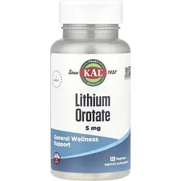 Літій KAL Lithium Orotate 5 мг 120 капсул