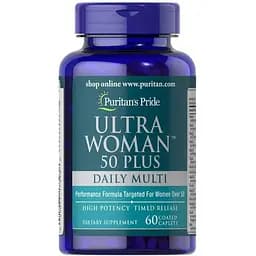 Вітаміни та мінерали Puritan's Pride Ultra Woman 50 Plus, 60 каплет