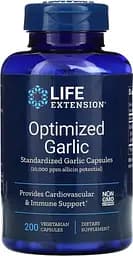 Натуральна добавка Life Extension Optimized Garlic, 200 вегакапсул