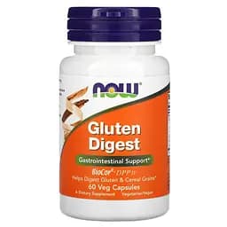 Пробіотики і пребіотики NOW Gluten Digest 60 вегакапсул