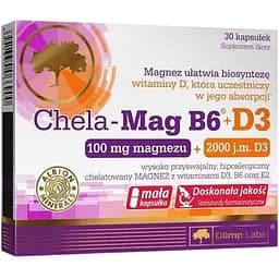 Витамины и минералы Olimp Chela-Mag B6+D3 30 капсул