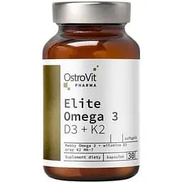 Жирні кислоти OstroVit Pharma Elite Omega 3 D3+K2 30 капсул
