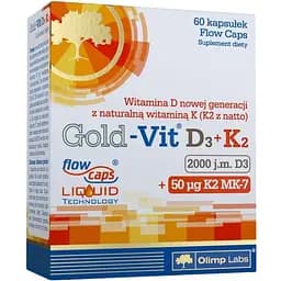 Вітаміни та мінерали Olimp Gold-Vit D3+K2 2000 UI 60 капсул