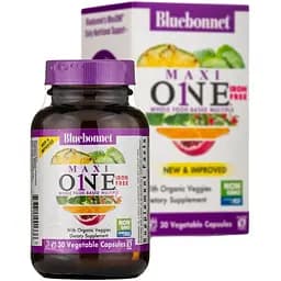 Витамины и минералы Bluebonnet Maxi ONE Iron free 30 вегакапсул