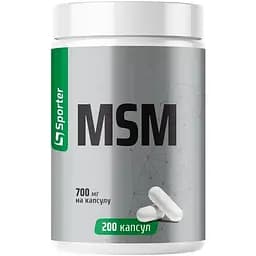 Препарат для суставов и связок Sporter MSM 700 mg 200 капсул